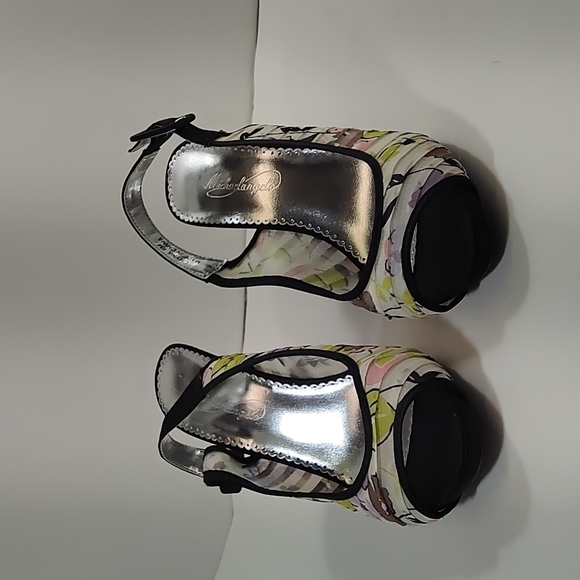 Michaelangelo shoes floral peep toes sling back shoes Size: 8M - Picture 3 of 5